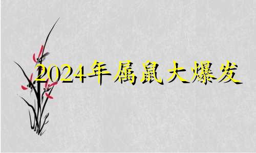 2024年属鼠大爆发 2024年属鼠终于转运了