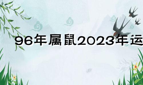 96年属鼠2023年运势 96属鼠2023年爱情怎样