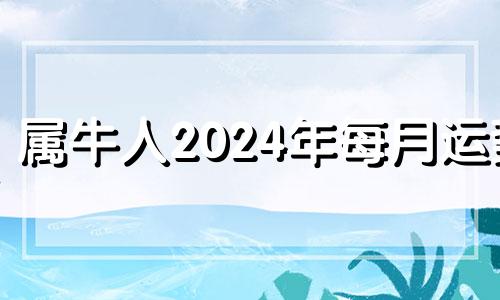 属牛人2024年每月运势 属牛的在2024年的运势怎么样