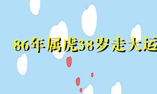 86年属虎38岁走大运 属虎86年男2024年财运及运势如何