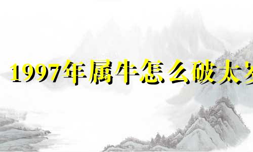 1997年属牛怎么破太岁 1997年属牛2024年运势及运程