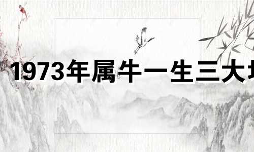 1973年属牛一生三大坎 73年属牛婚姻最终归宿