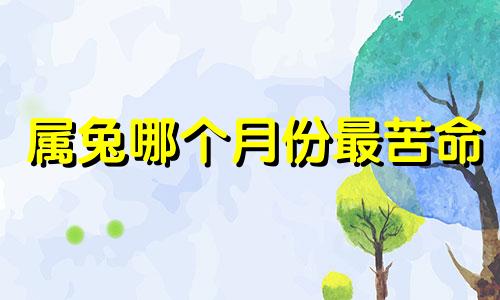 属兔哪个月份最苦命 属兔哪月份最好