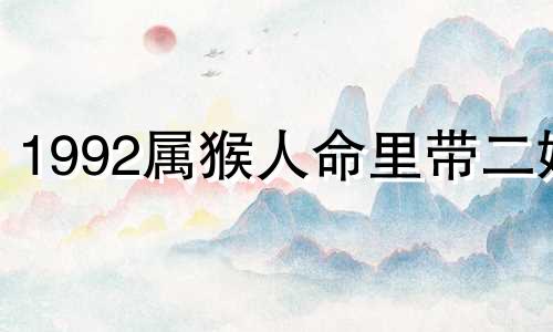 1992属猴人命里带二婚 属猴的2024年有三喜