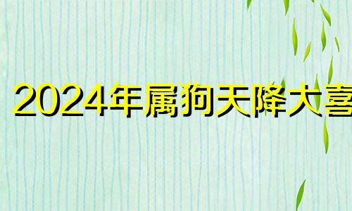 2024年属狗天降大喜吗 2024属狗人的全年运势详解