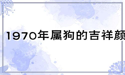 1970年属狗的吉祥颜色 70年属狗人永远最旺的颜色