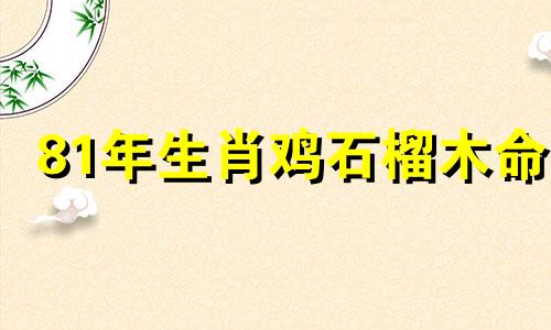 81年生肖鸡石榴木命 1981年石榴木命缺什么81属鸡大运几年