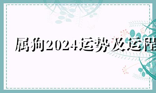 属狗2024运势及运程 属狗人2024年全年运势详解