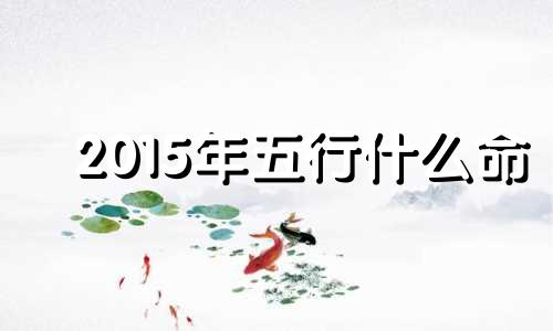 2015年五行什么命