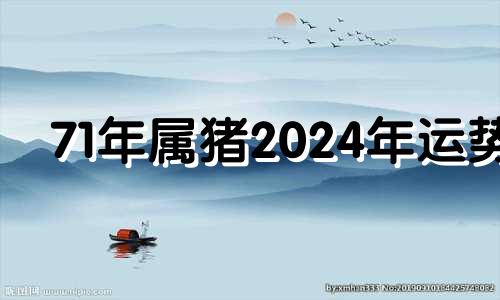 71年属猪2024年运势 71年生肖猪2023年运势