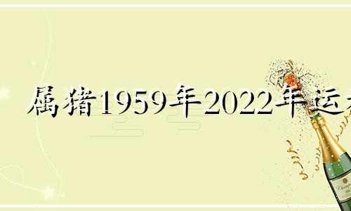 属猪1959年2022年运程 属猪人1959年2021年运势运程每月运程