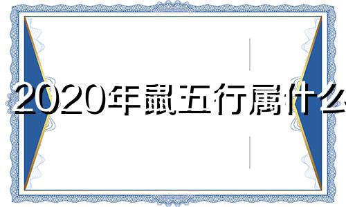 2020年鼠五行属什么命 2020年鼠五行属什么命缺什么生肖