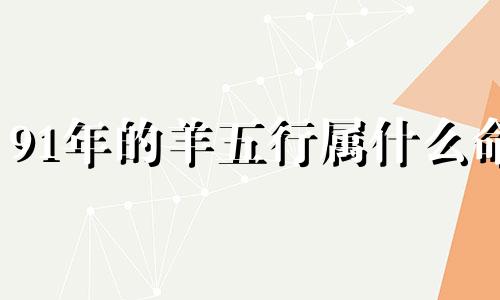 91年的羊五行属什么命 91年的羊五行属什么金