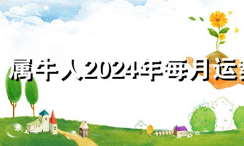 属牛人2024年每月运势 属牛人在2024年的运势