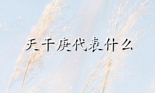 天干庚代表什么 天干个性 庚