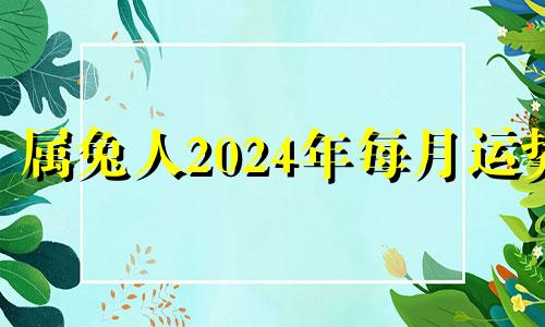 属兔人2024年每月运势 属兔运势2024年运势详解