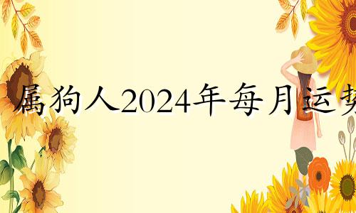 属狗人2024年每月运势 属狗人在2024年运势