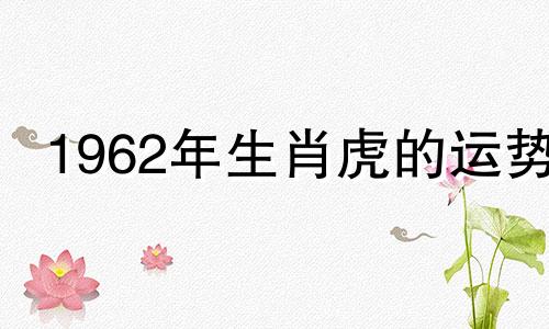 1962年生肖虎的运势 1962年的虎在2021年的运程