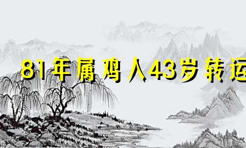 81年属鸡人43岁转运 2024年生肖鸡