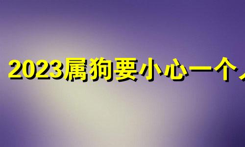 2023属狗要小心一个人 2024属鸡要小心一个人