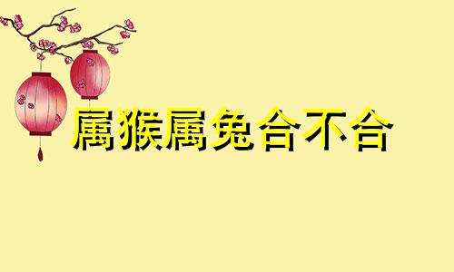 属猴属兔合不合 属猴属兔的属相合不合