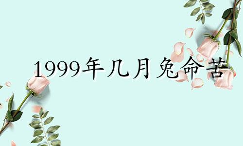 1999年几月兔命苦 1999年属兔几月出生好命富贵