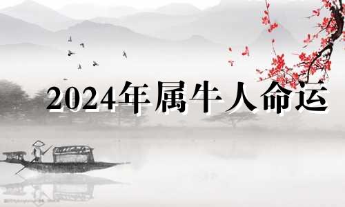 2024年属牛人命运 2024年对属牛的人好不好