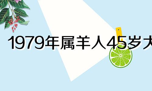 1979年属羊人45岁大难 79年属羊女45岁的劫