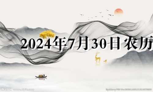 2024年7月30日农历 2024年七月