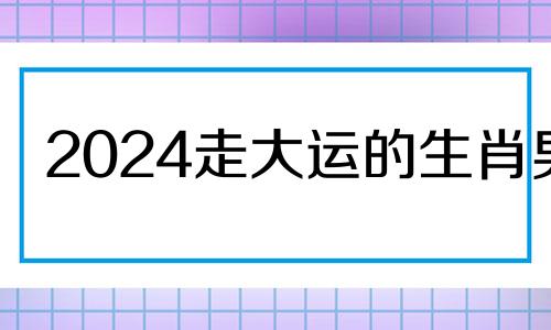 2024走大运的生肖男 2024年最旺的四大生肖