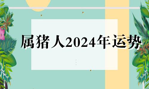 属猪人2024年运势 属猪2024年多大年龄