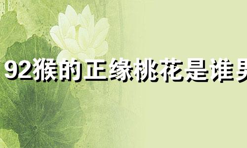 92猴的正缘桃花是谁男 1992属猴姻缘有没有桃花运