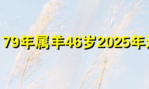 79年属羊46岁2025年运势