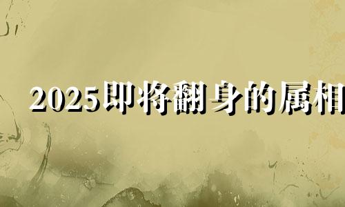 2025即将翻身的属相 2024有喜事临门生肖