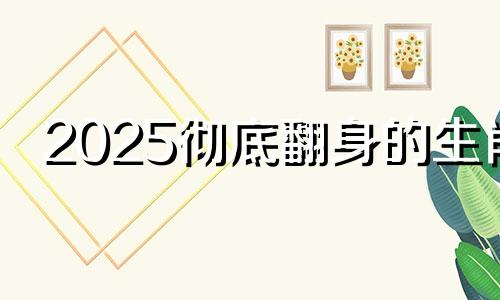 2025彻底翻身的生肖 2025十二生肖的全年运势