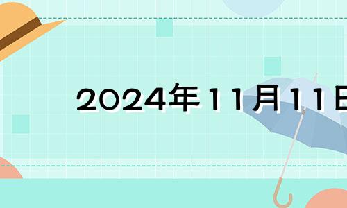 2024年11月11日 2024年11月11日星期几