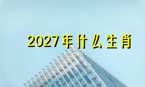 2027年什么生肖 2027年属什么生